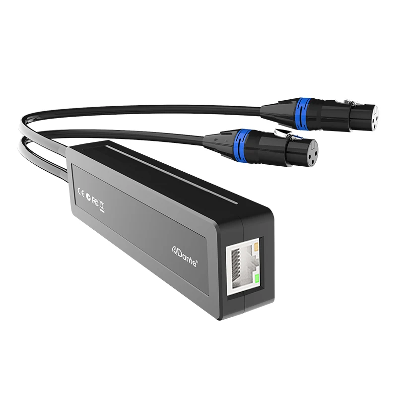 2CH analoge ingang Dante-adapter