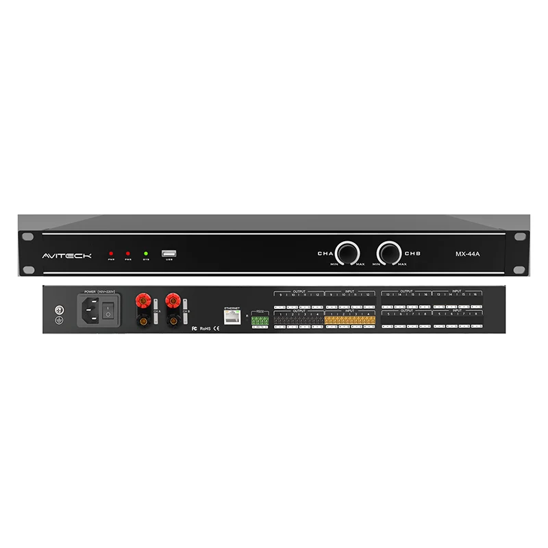 4CH DSP met 2x150W versterker