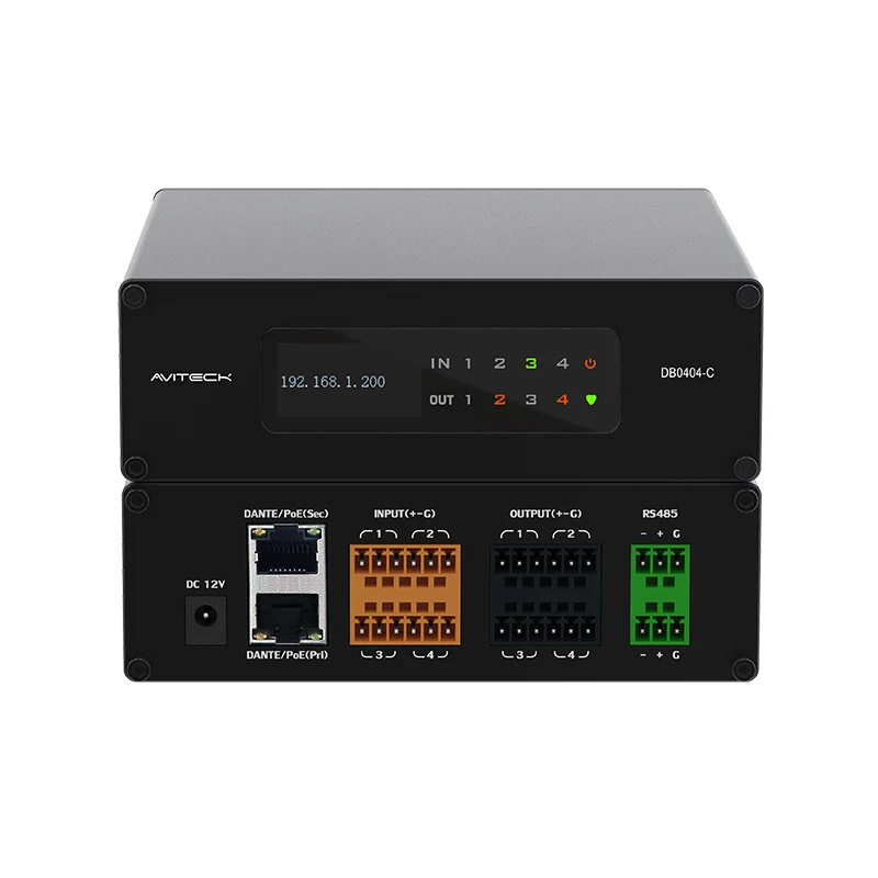 4-kanaals Dante DSP