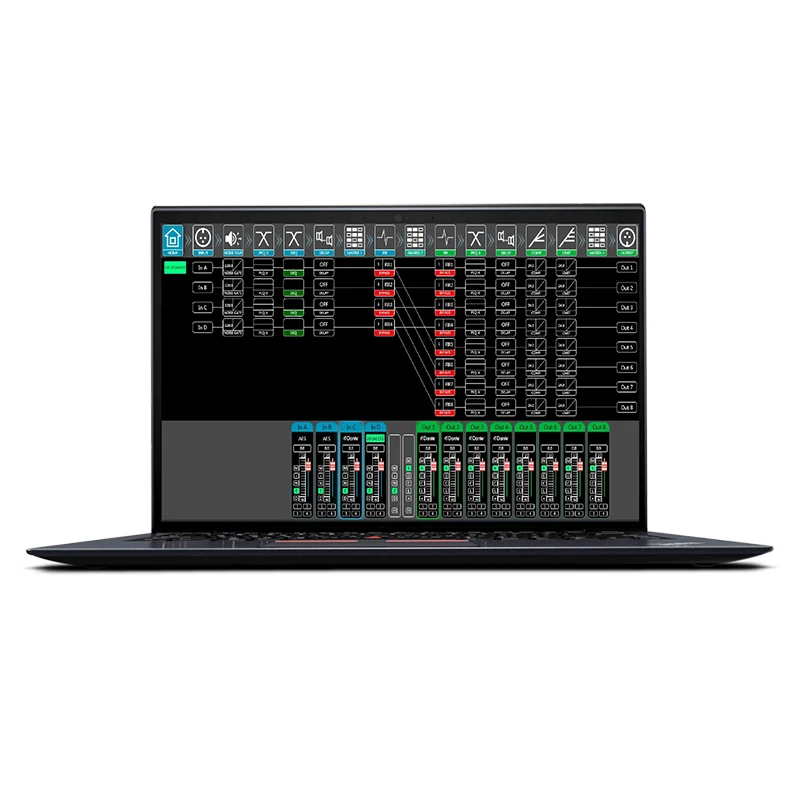 4in 8out 96K Dante-luidsprekerbeheerprocessor