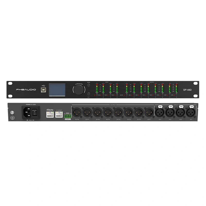 4in 8out Dante Speaker Management Processor